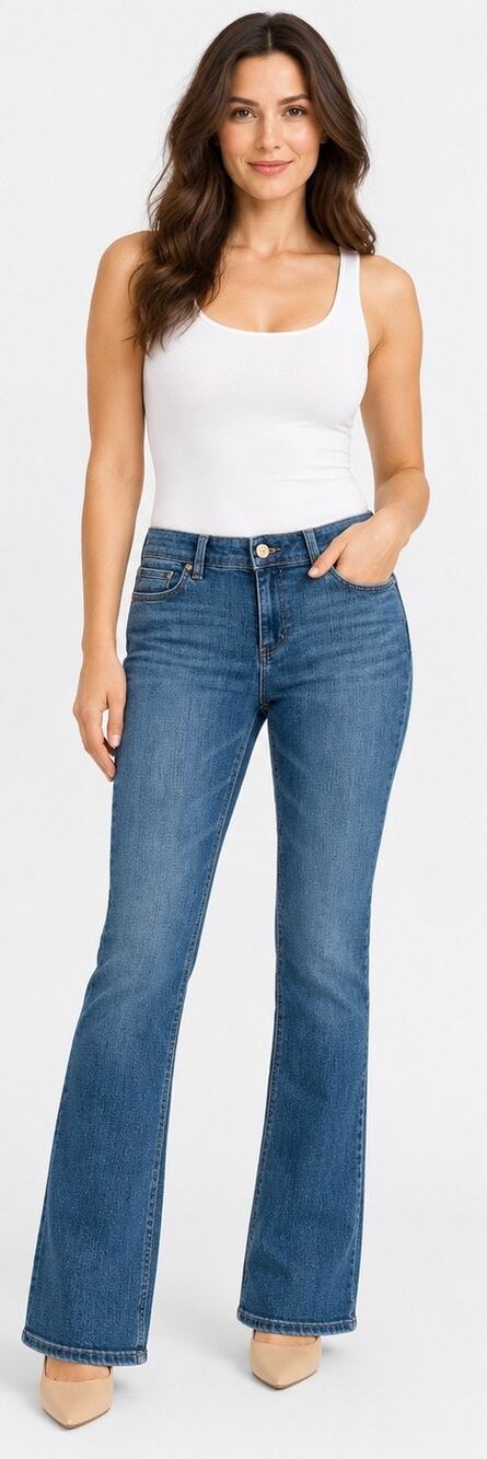 White House Black Market Jeans Womens 0S Bootcut Medium Wash Stretch Denim Y2K